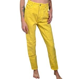 Vintage 90’s BONGO Bright Yellow High Rise Cotton Mom-Jeans
